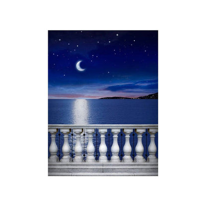 Mediterranean Sea Balcony Photography Backdrop - Basic 4.4  x 5  