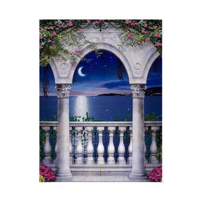 Mediterranean Magic Balcony Photo Backdrop - Basic 5.5  x 6.5  