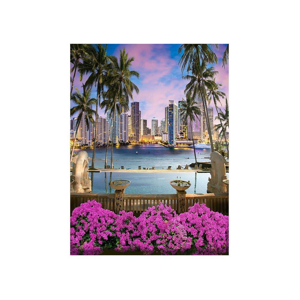 Miami Waterfront Photo Backdrop - Basic 4.4  x 5  