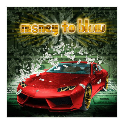 Money to Blow Photography Backdrop - Basic 8  x 8  