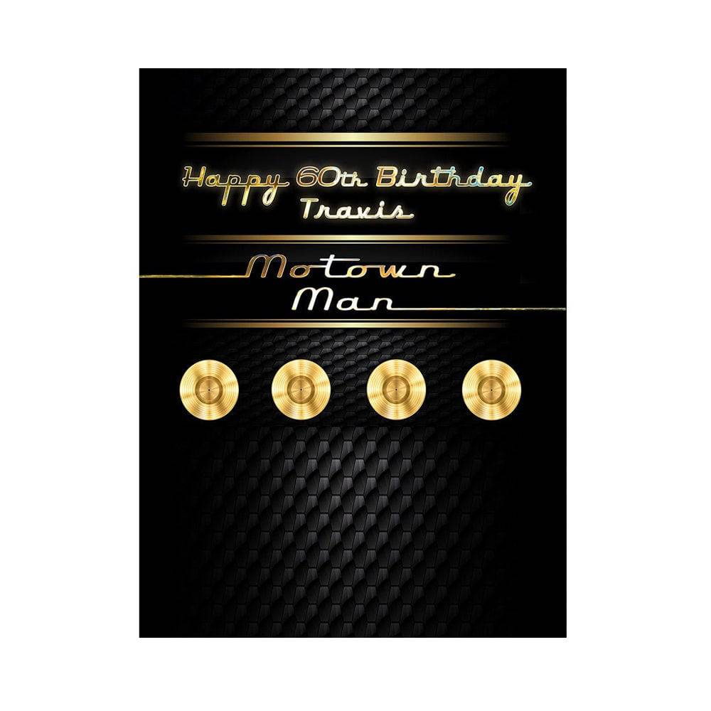 Motown Birthday Photo Backdrop - Basic 5.5  x 6.5  