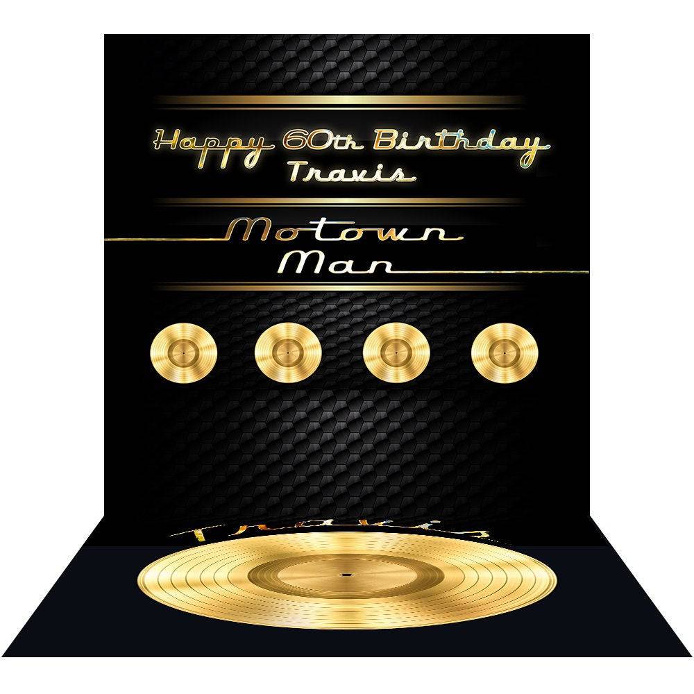 Motown Birthday Backdrop Banner, Man's Soul Banner and Detroit Sound by AlbaBackgrounds - Pro 10 x 8
