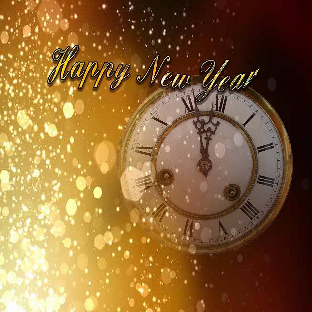New Year's Eve Clock Photo Backdrop - Basic 10  x 8  