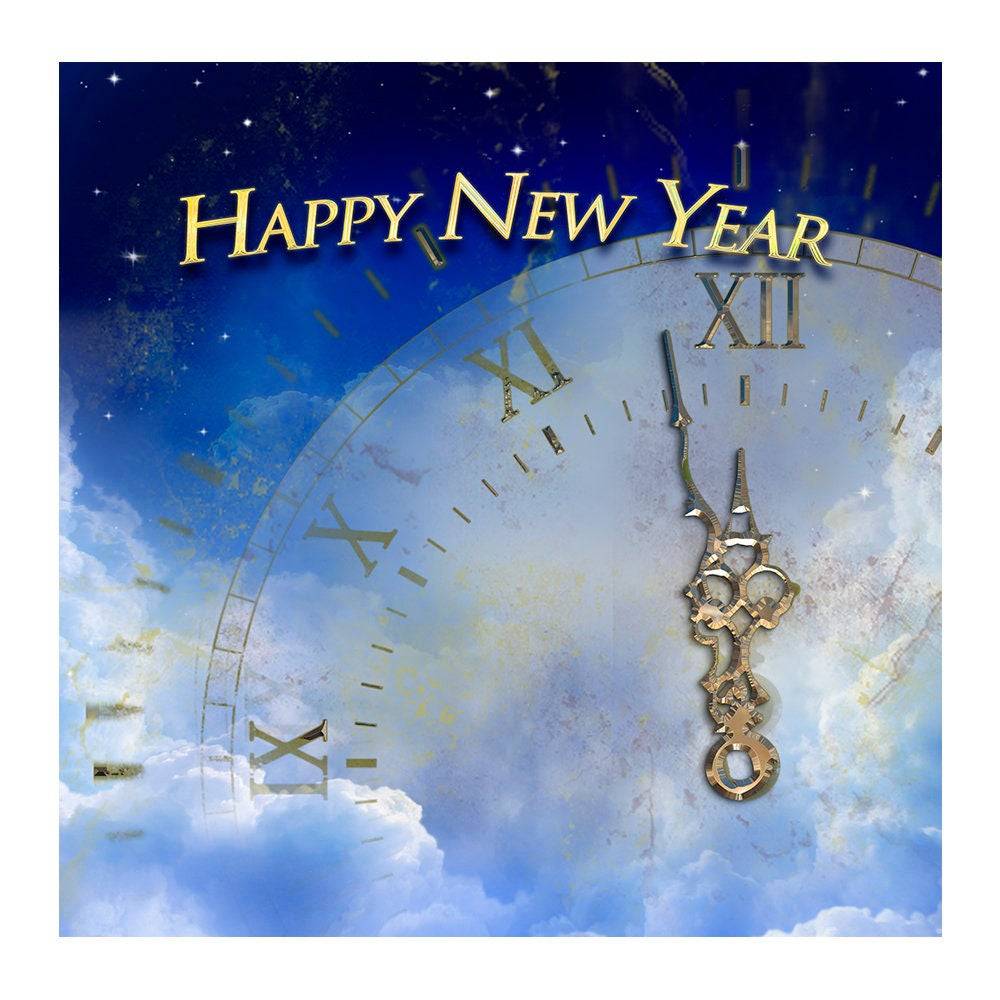 Chimes Of Time New Year's Photo Backdrop - Basic 8  x 8  