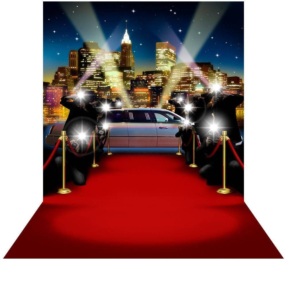 New York Limo And Red Carpet Photo Backdrop - Basic 8  x 16  