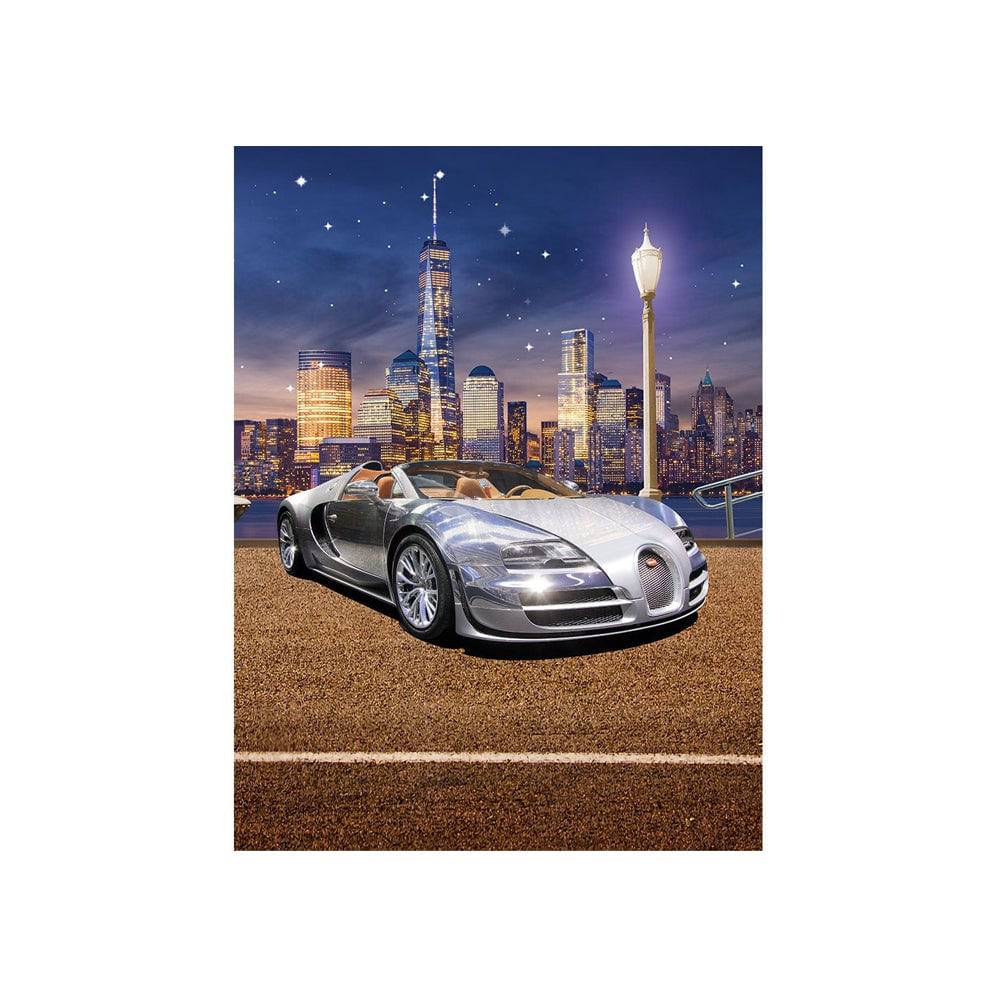 New York City Bugatti Car Photo Backdrop - Basic 4.4  x 5  