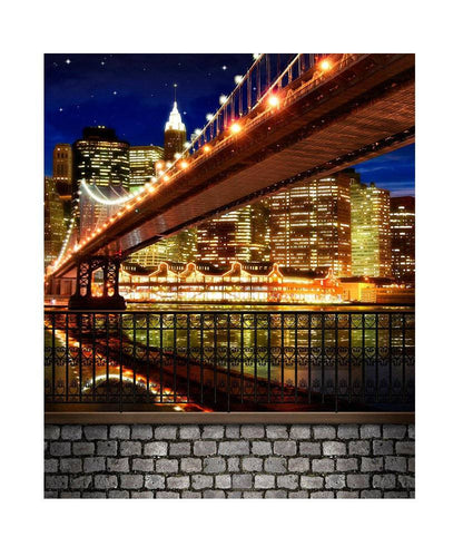 New York City Bridge And Waterfront Photo Backdrop - Basic 5.5  x 6.5  
