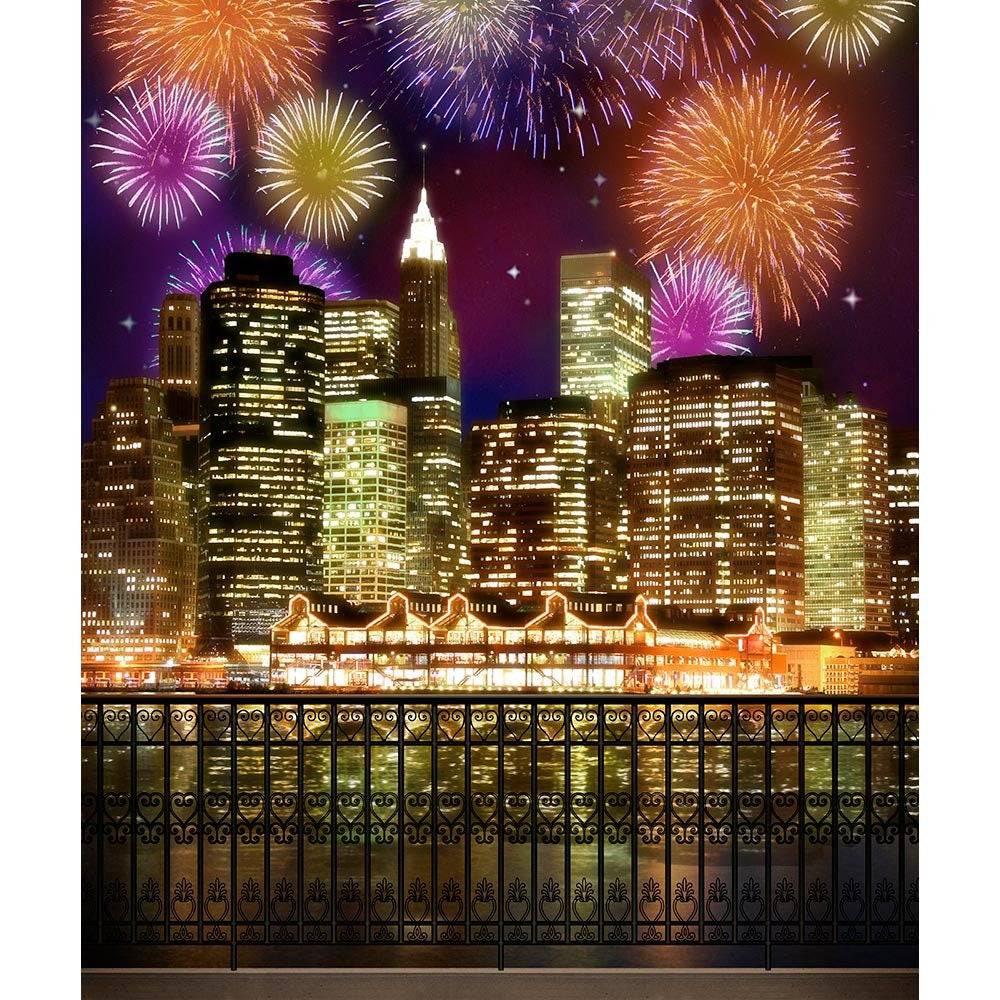 New York Fireworks Photo Backdrop - Basic 8  x 10  