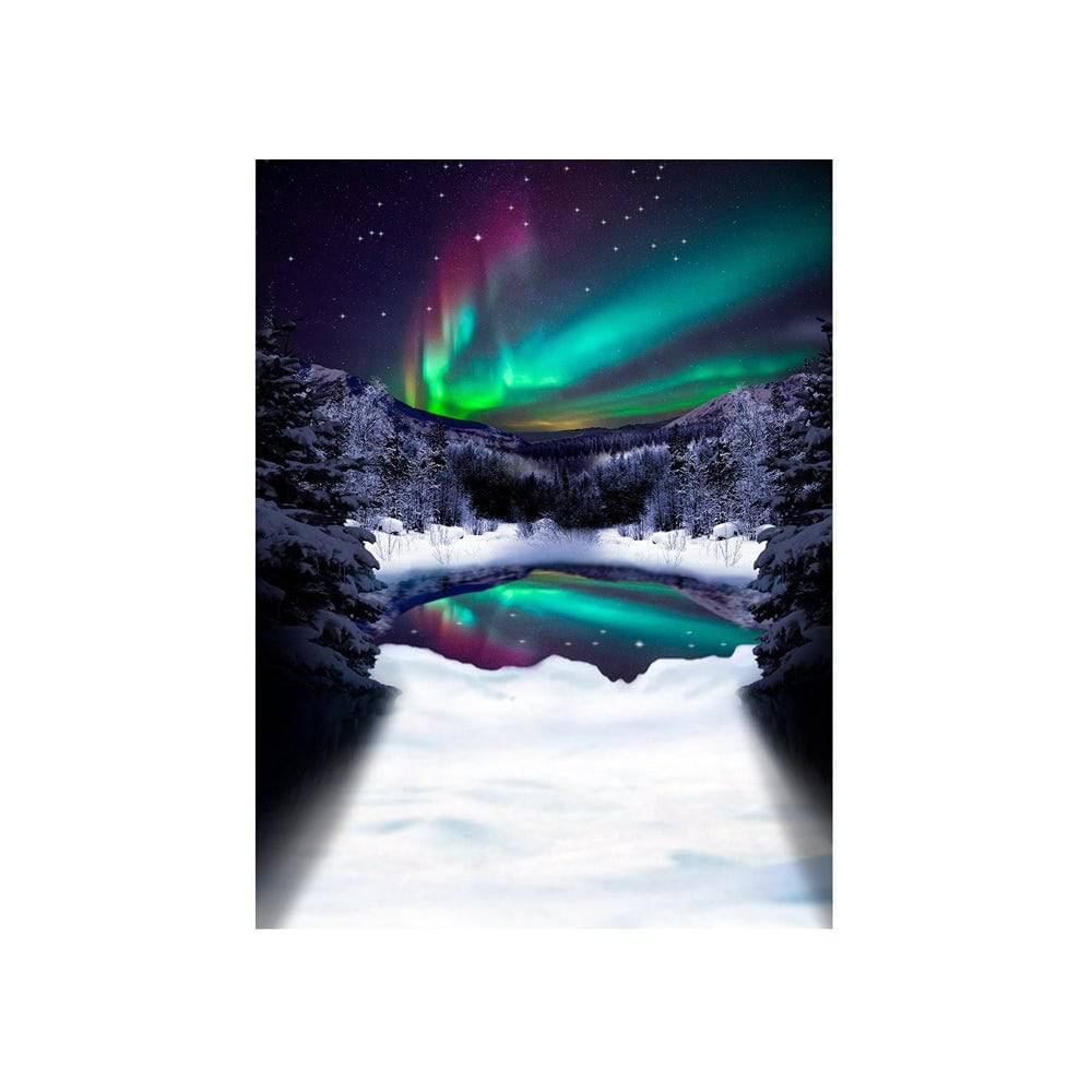 Northern Lights Aurora Borealis Photography Backdrop - Basic 4.4  x 5  