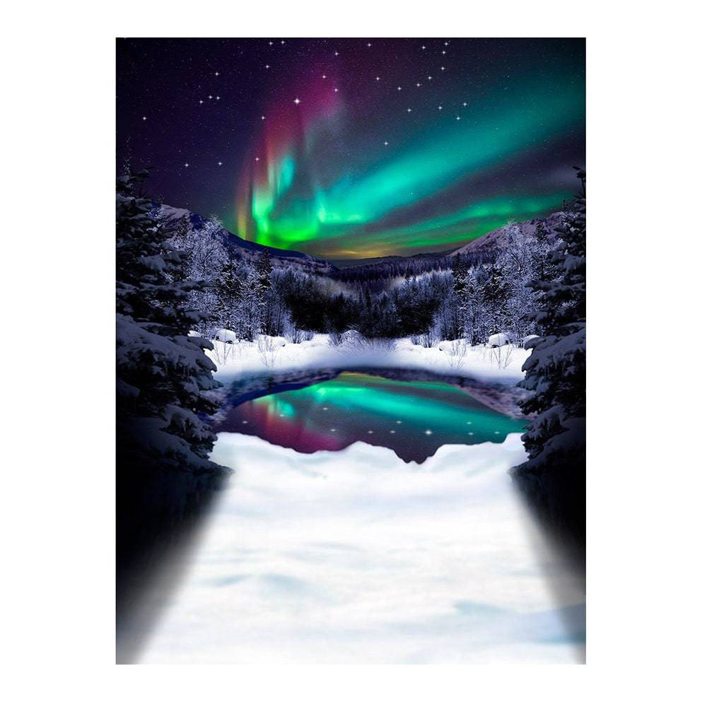 Northern Lights Aurora Borealis Photography Backdrop - Basic 6  x 8  