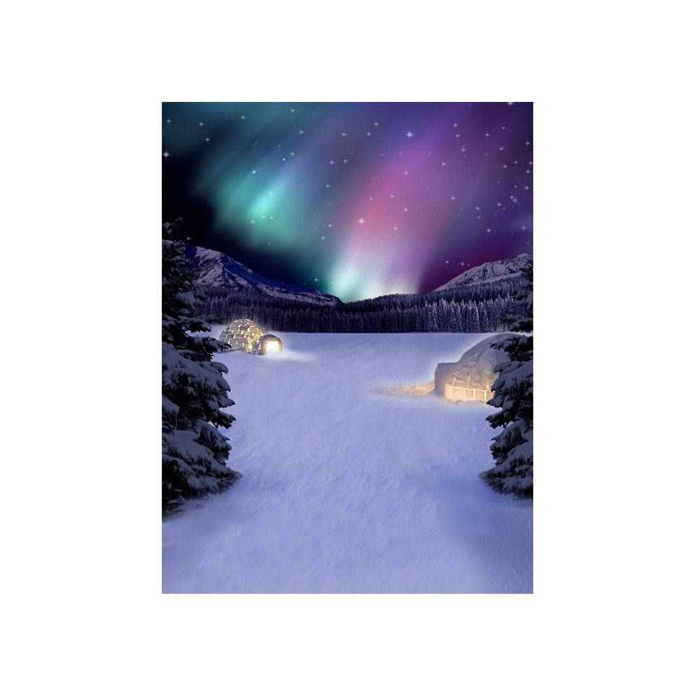 Purple Northern Lights Photo Backdrop - Basic 4.4  x 5  