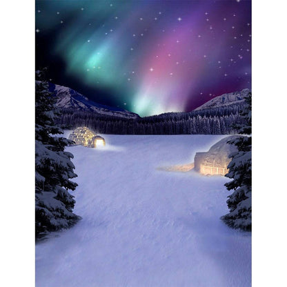 Purple Northern Lights Photo Backdrop - Basic 8  x 10  