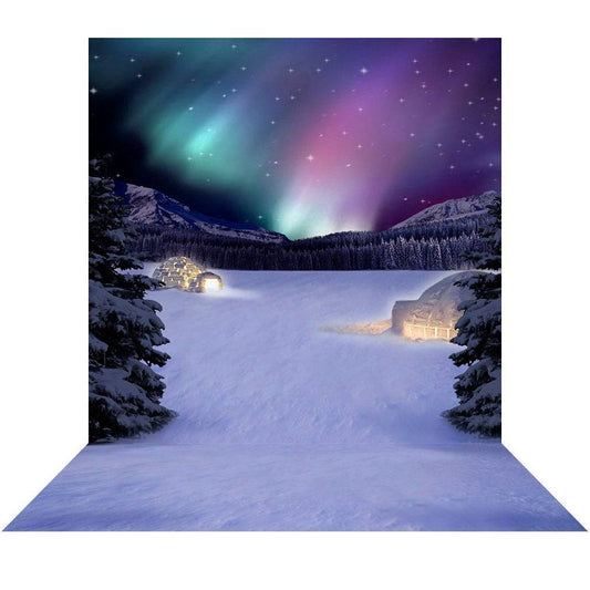 Purple Northern Lights Photo Backdrop