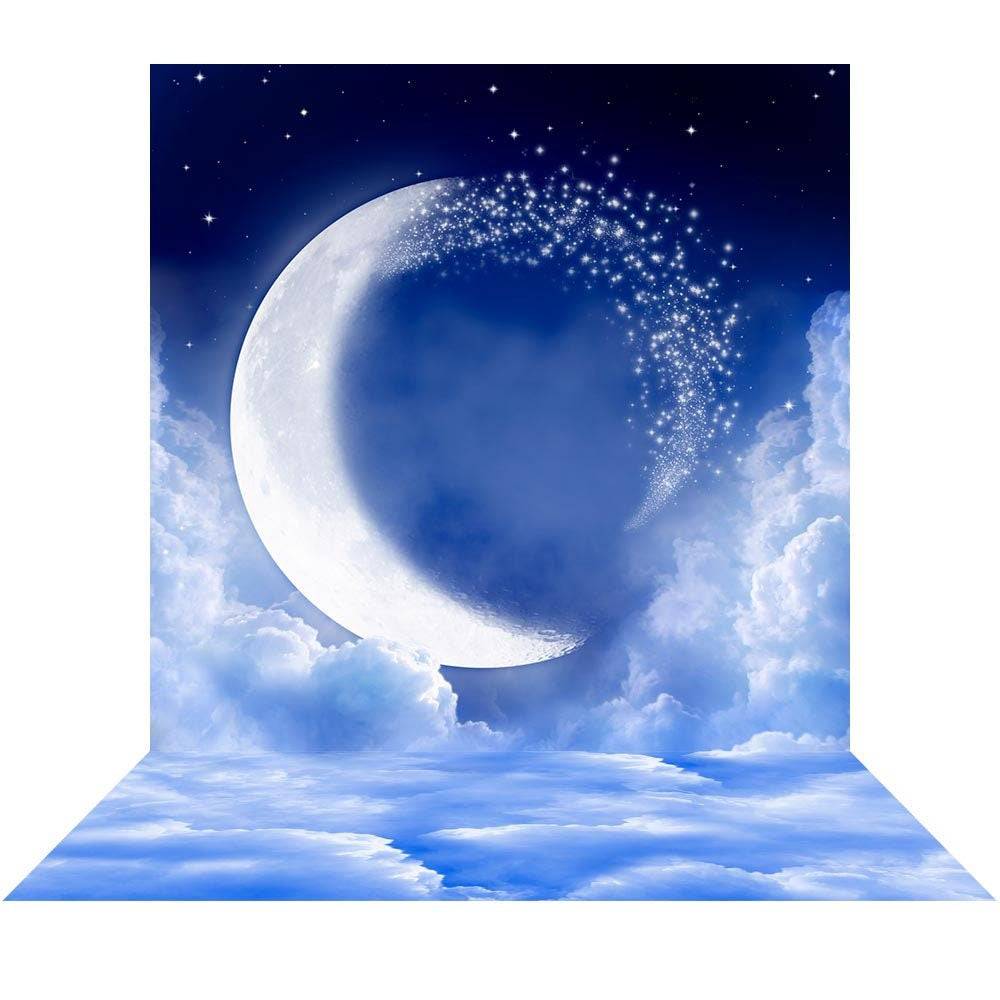 Over The Moon Photo Backdrop - Basic 8  x 16  