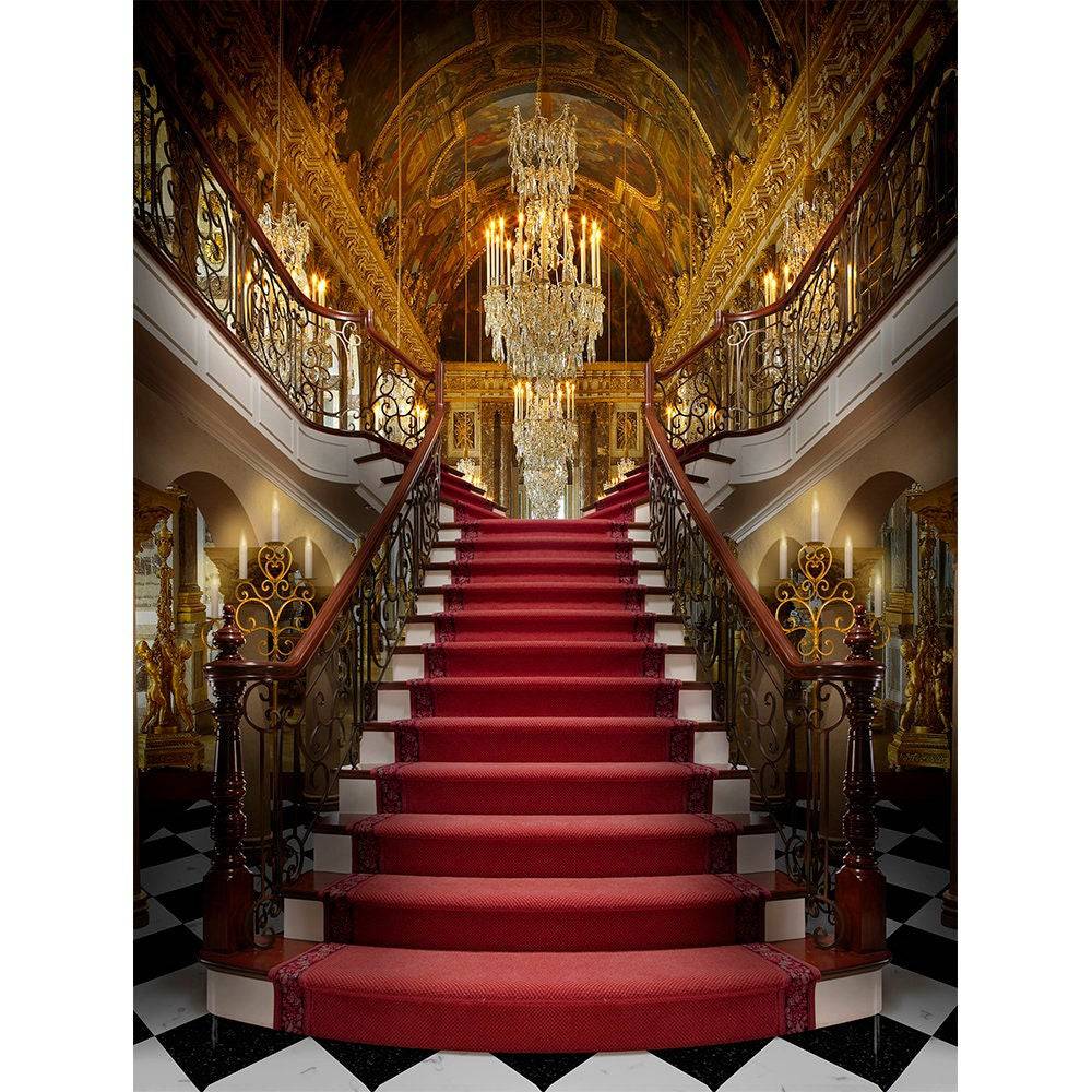 Checkered Palace Stairway Photo Backdrop - Pro 8  x 10  