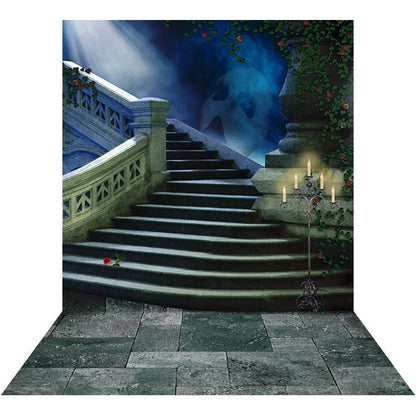 Smokey Dark Staircase Photography Backdrop - Pro 10  x 20  