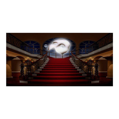 Phantom of the Opera Red Carpet Staircase Photo Backdrop - Basic 16  x 8  