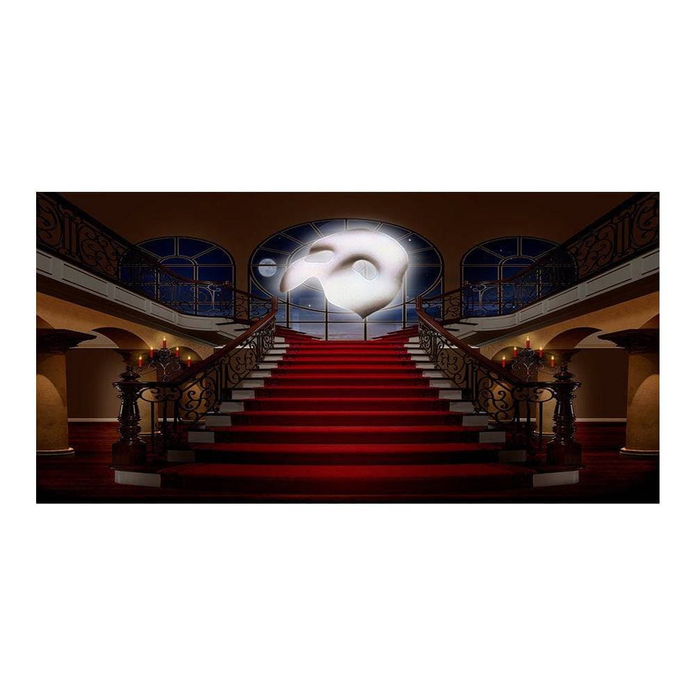 Phantom of the Opera Red Carpet Staircase Photo Backdrop - Pro 16  x 9  