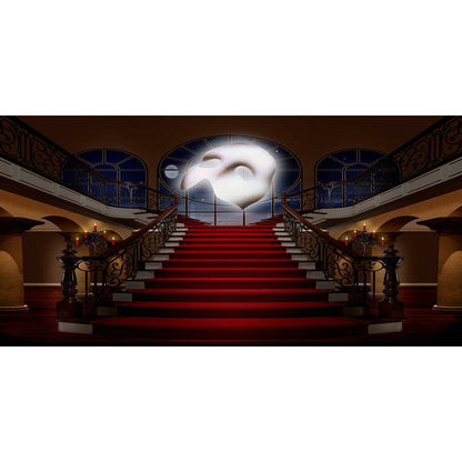 Phantom of the Opera Red Carpet Staircase Photo Backdrop - Pro 20  x 10  