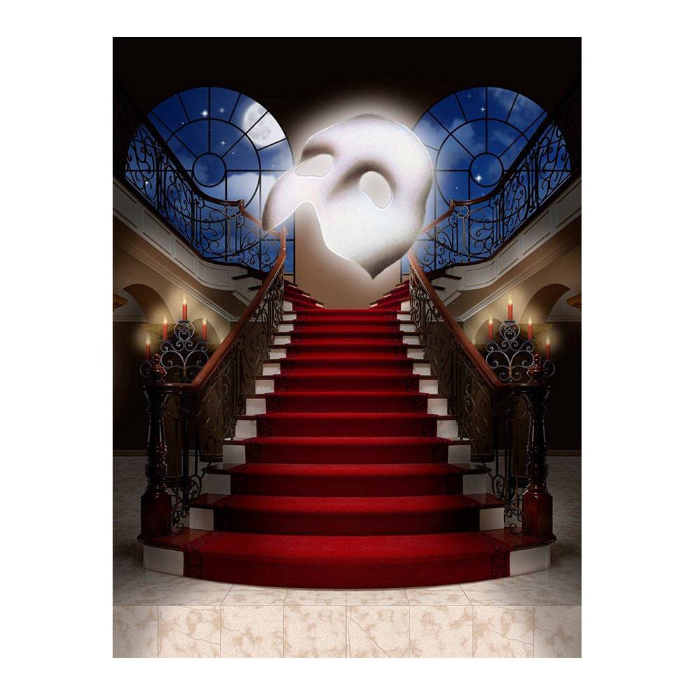Phantom of the Opera Red Carpet Staircase Photo Backdrop - Pro 6  x 8  