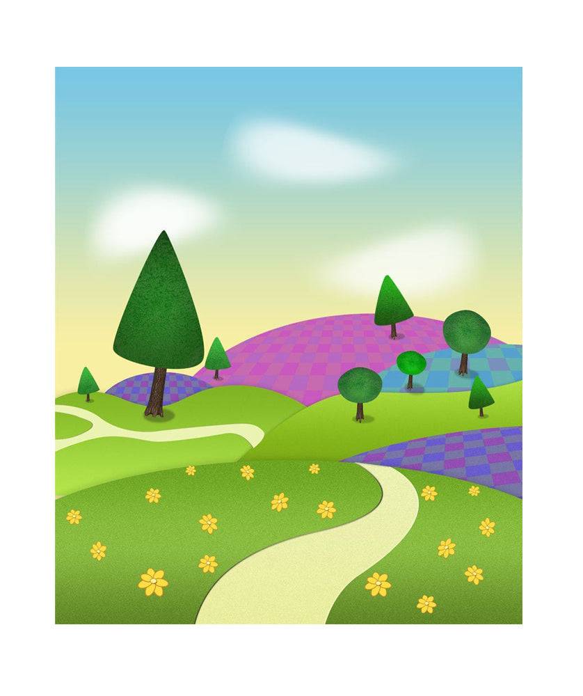 Playland Cartoon Photo Backdrop - Basic 5.5  x 6.5  