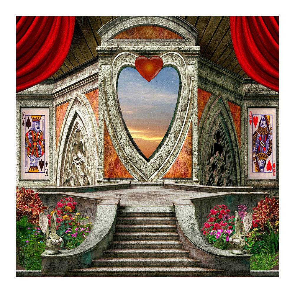 Queen of Hearts UnBirthday Photo Backdrop - Basic 8  x 8  