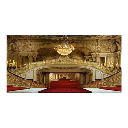 Red Carpet Double Staircase Photography Backdrop - Basic 16  x 8  