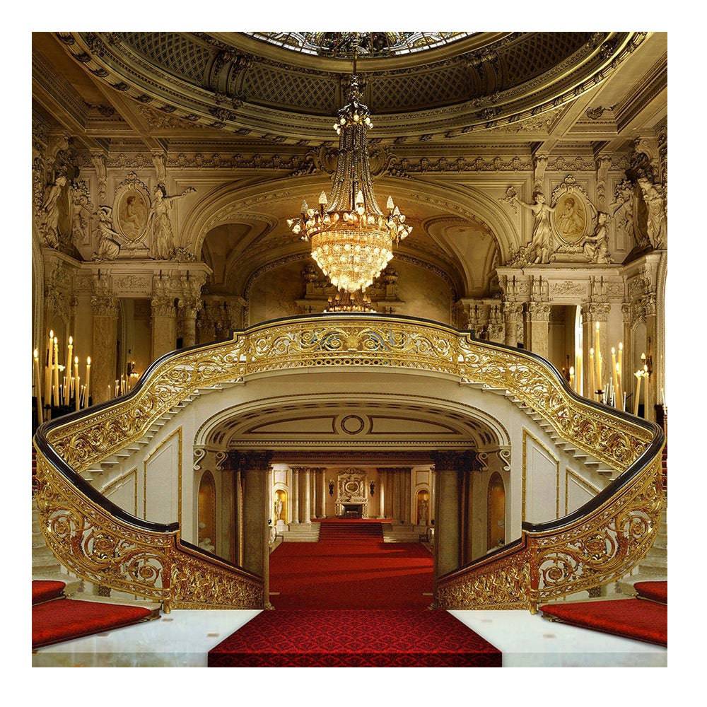 Red Carpet Double Staircase Photography Backdrop - Basic 8  x 8  