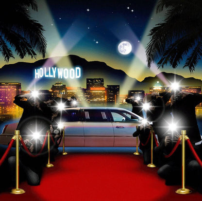 Red Carpet Paparazzi Hollywood Photography Backdrop - Pro 10  x 8  