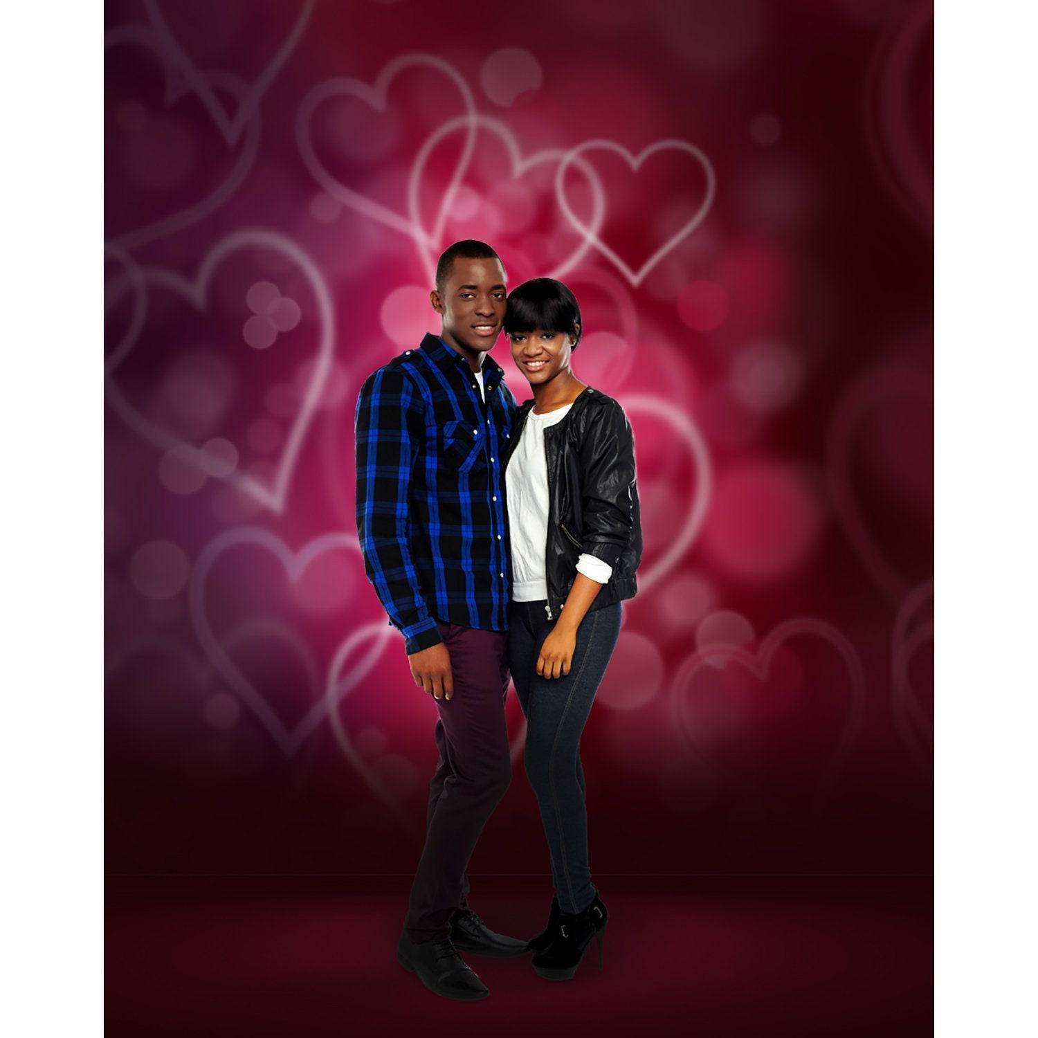 Red Hearts Love Valentine Backdrop for Photography VAT-31