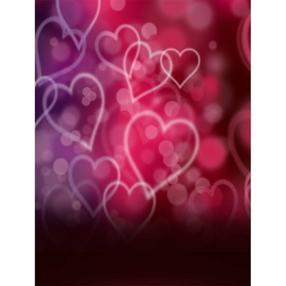 Red Floating Hearts Photography Backdrop - Pro 8  x 10  