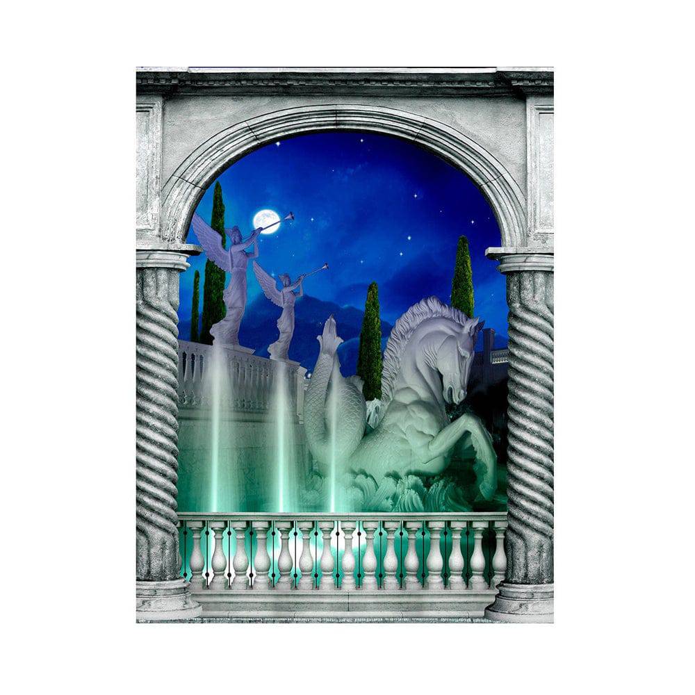Roman Fountain Arch Photography Backdrop - Basic 5.5  x 6.5  