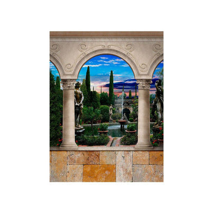 Roman Garden Arch Photography Backdrop - Basic 4.4  x 5  