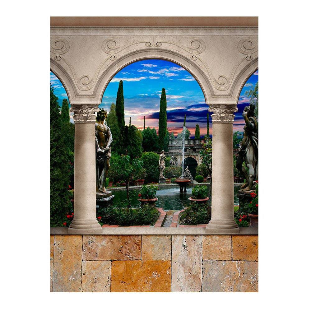Roman Garden Arch Photography Backdrop - Basic 6  x 8  