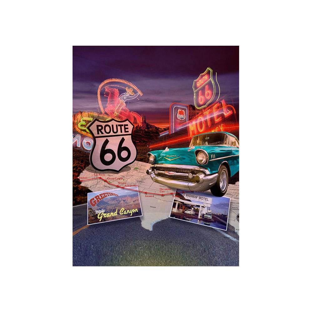 Route 66 Highway Photo Backdrop - Basic 4.4  x 5  