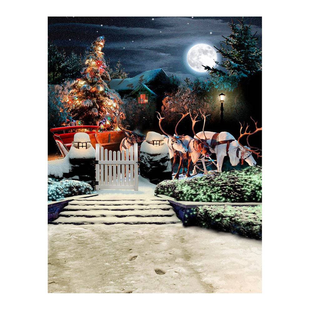 Santa Claus Decorations Christmas Photo Backdrop - Basic 6  x 8  