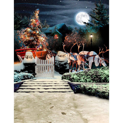 Santa Claus Decorations Christmas Photo Backdrop - Basic 8  x 10  