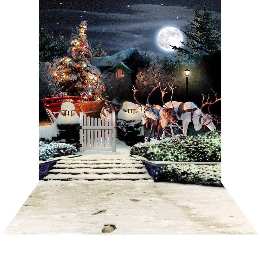 Santa Claus Decorations Christmas Photo Backdrop - Basic 8  x 16  