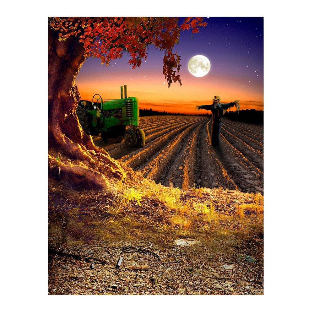Scarecrow Harvest Moon Photo Backdrop - Basic 6  x 8  