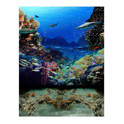 Shark Coral Reef Ocean Bottom Photo Backdrop - Pro 6  x 8  