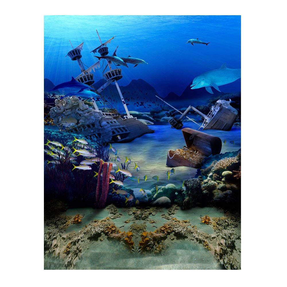 Sunken Treasure Shipwreck Photo Backdrop - Basic 6  x 8  
