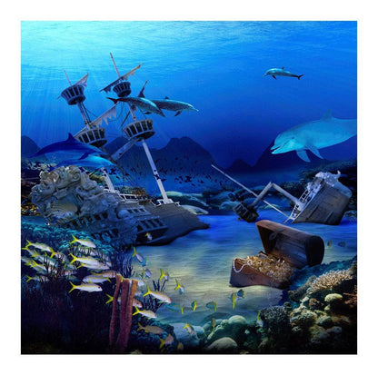 Sunken Treasure Shipwreck Photo Backdrop - Basic 8  x 8  