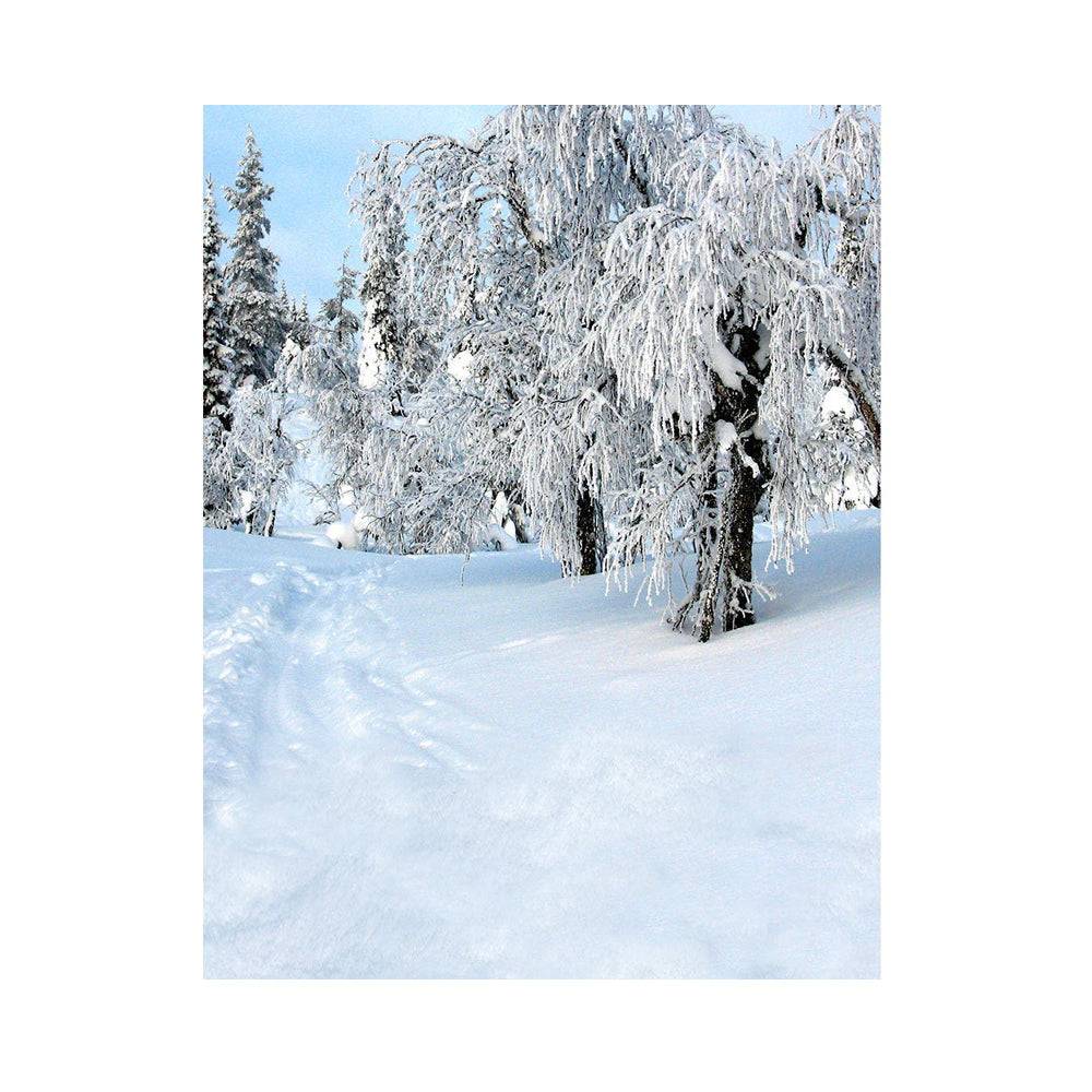 Winter Snow Day Photography Backdrop - Basic 5.5  x 6.5  