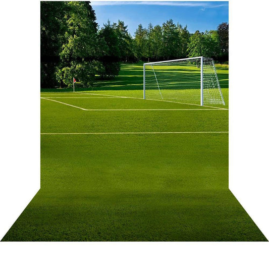 Soccer Field In The Park Photo Backdrop - Basic 8  x 16  