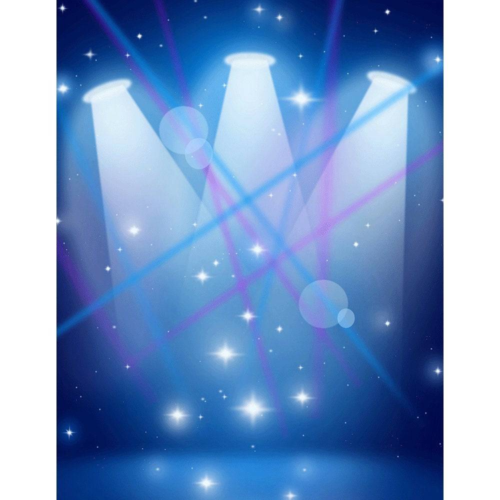Blue Spotlight Stage Photography Backdrop - Basic 8  x 10  