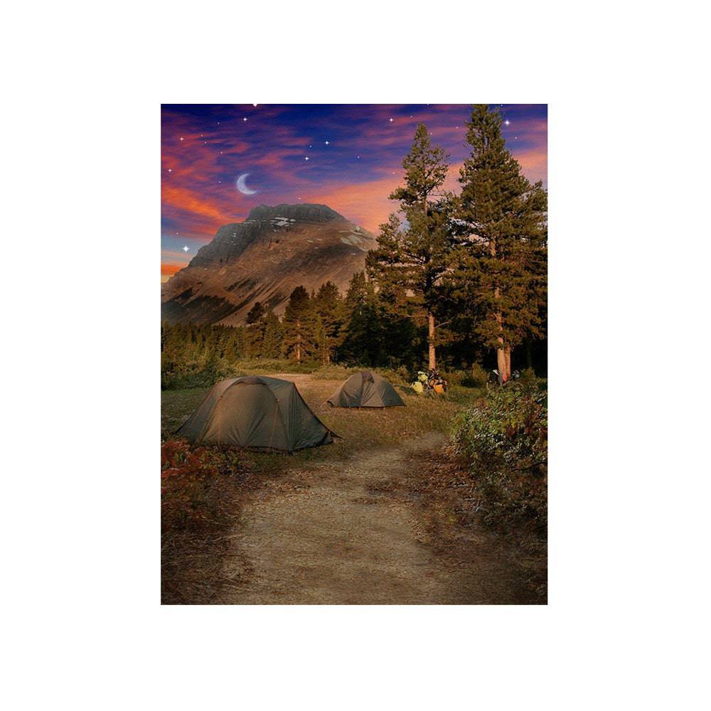 Summer Campsite Photo Backdrop - Basic 4.4  x 5  