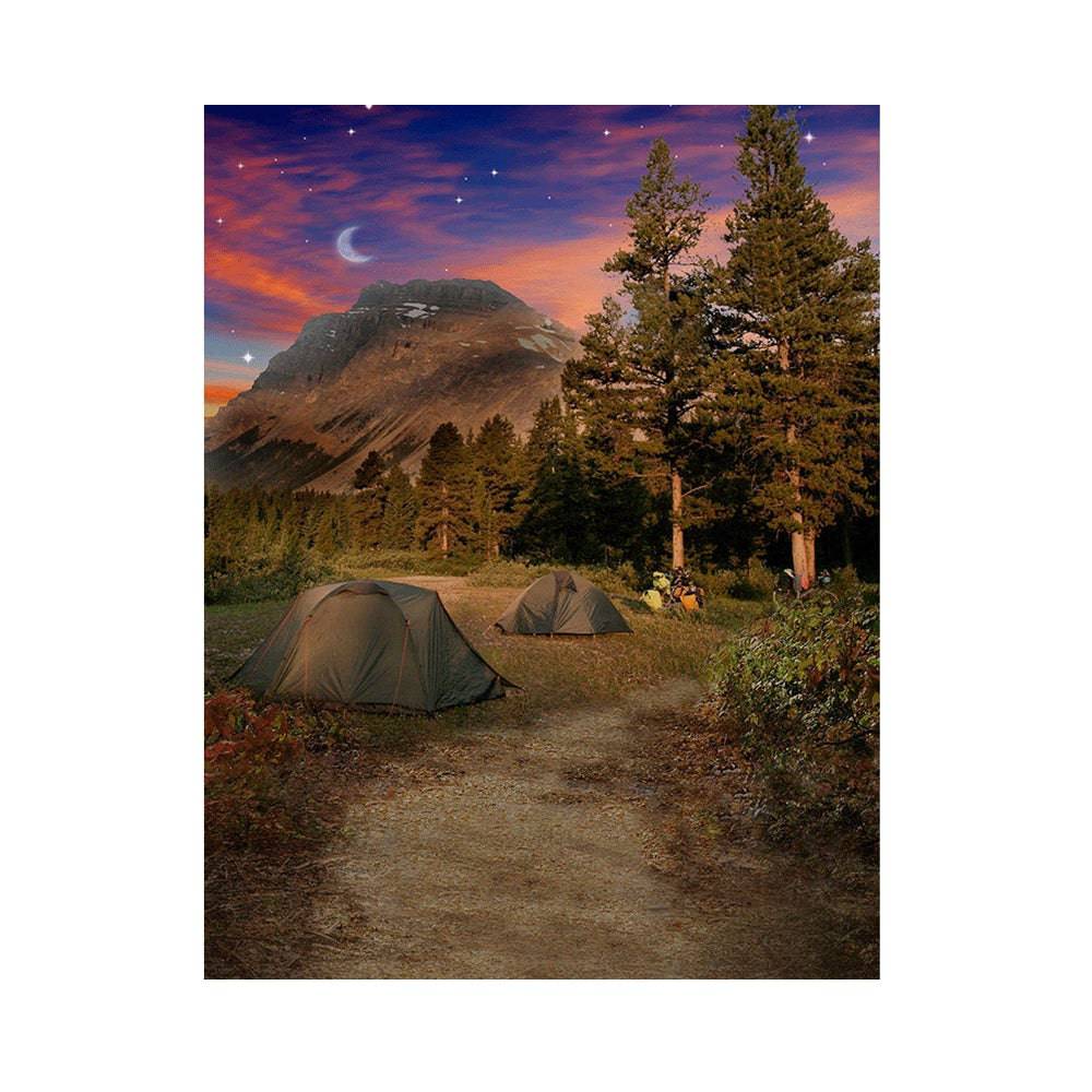 Summer Campsite Photo Backdrop - Basic 5.5  x 6.5  