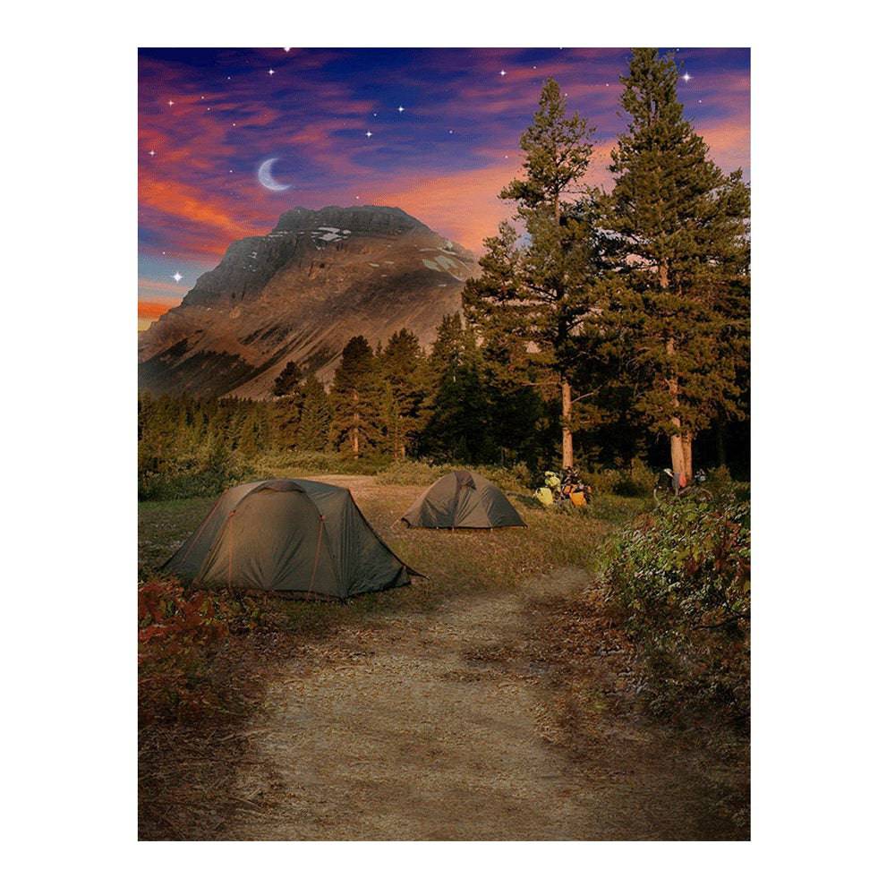 Summer Campsite Photo Backdrop - Basic 6  x 8  