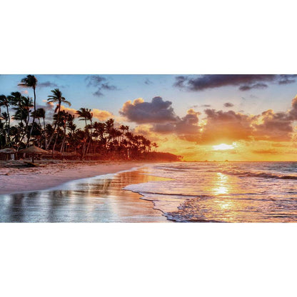 Sunset Beach Palm Trees Photo Backdrop - Pro 20  x 10  