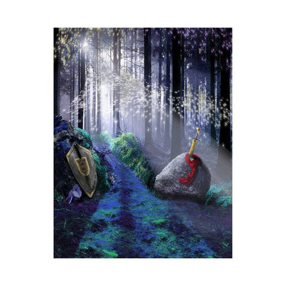 King Arthur's Sword in the Stone Backdrop, Backgrounds Banners - Basic 5.5  x 6.5  